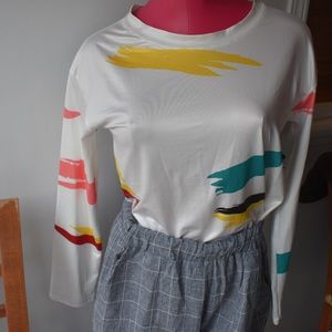 Vintage patterned shirt y2k